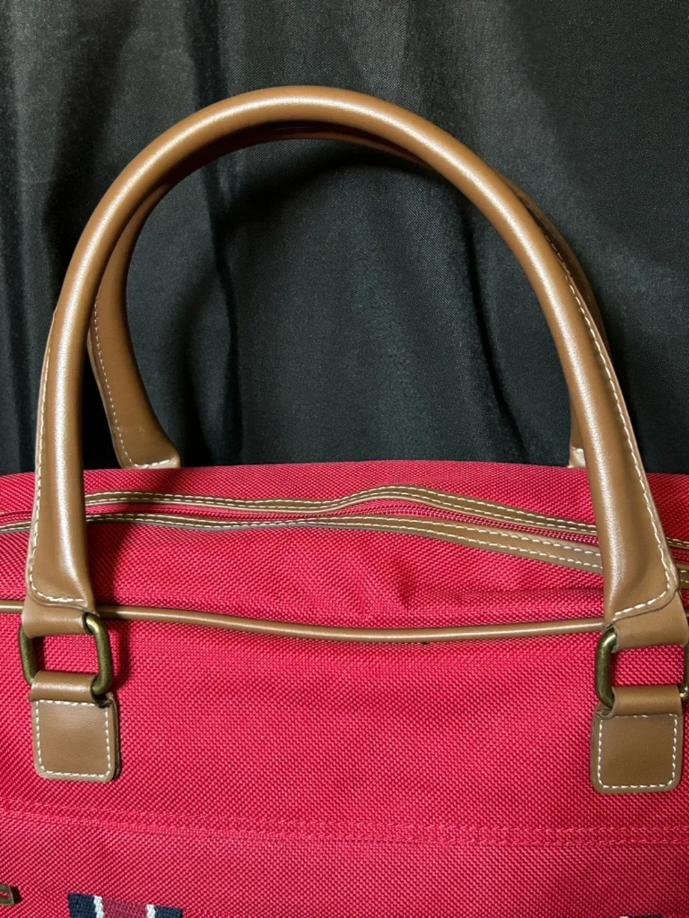 Tommy Hilfiger Vintage Canvas Crossbody Laptop Bag Tote Travel Bag